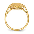 14k 6.0x11.5mm Open Back Diamond Signet Ring Mounting