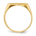 14k 13.5x7.0mm Closed Back Signet Ring
