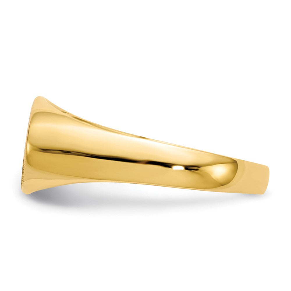 14k 13.5x7.0mm Closed Back Signet Ring