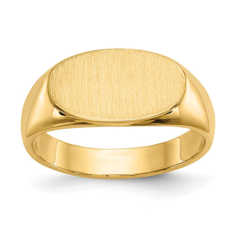 14k 13.5x8.0mm Closed Back Signet Ring