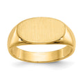 10k 13.5x8.0mm Closed Back Signet Ring
