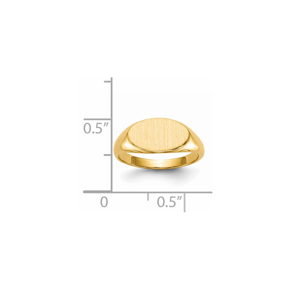 14k 6.5x11.0mm Open Back Child's Signet Ring