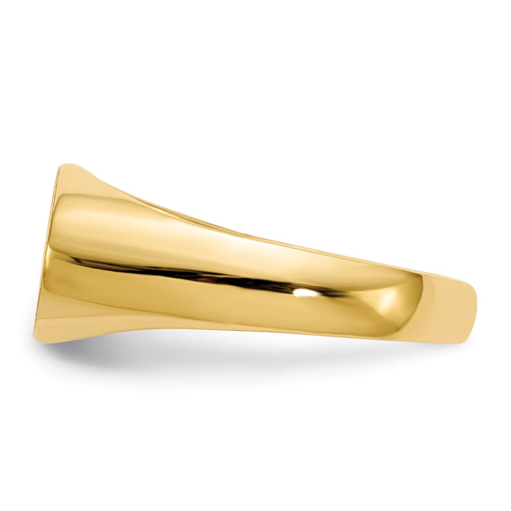 14k 13.5x7.0mm Open Back Signet Ring