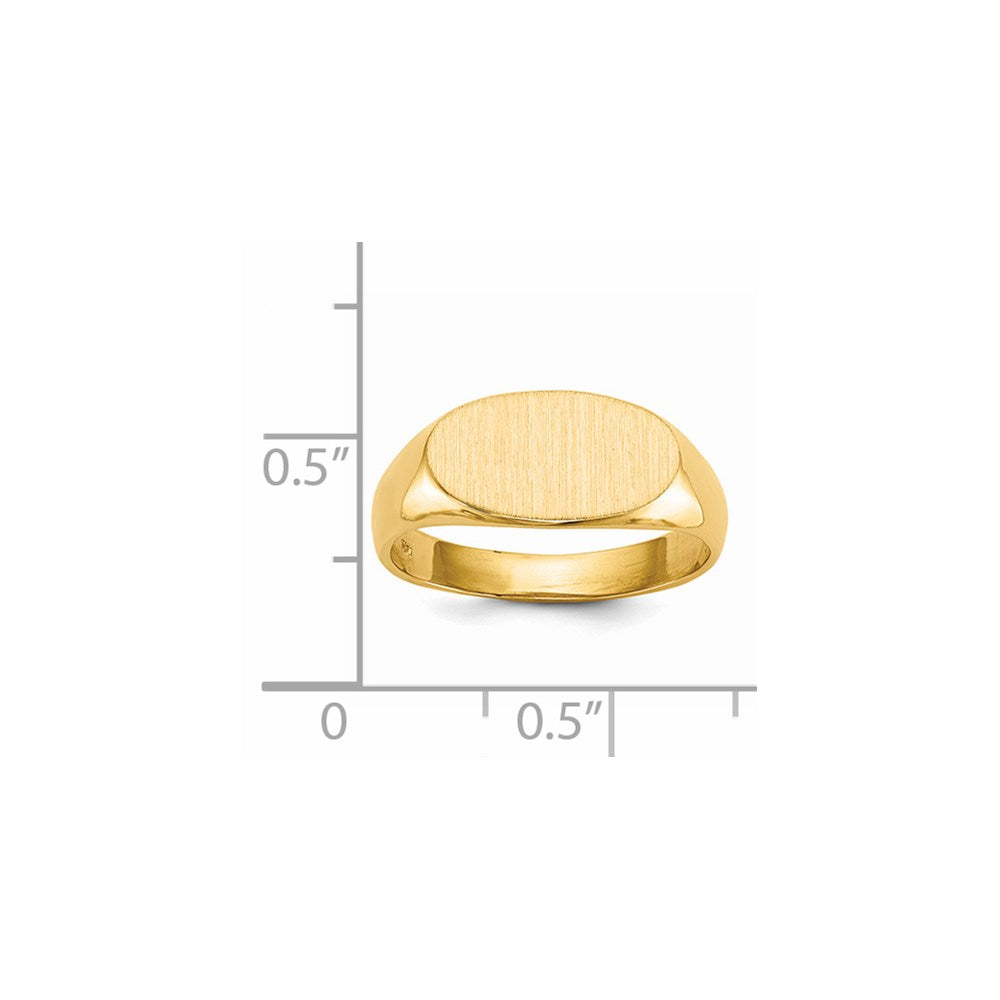 14k 13.5x7.0mm Open Back Signet Ring