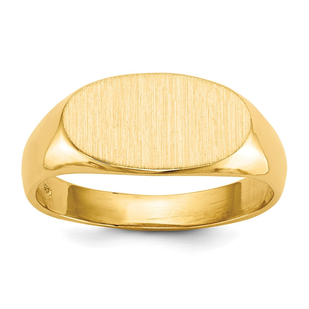14k 13.5x7.0mm Open Back Signet Ring