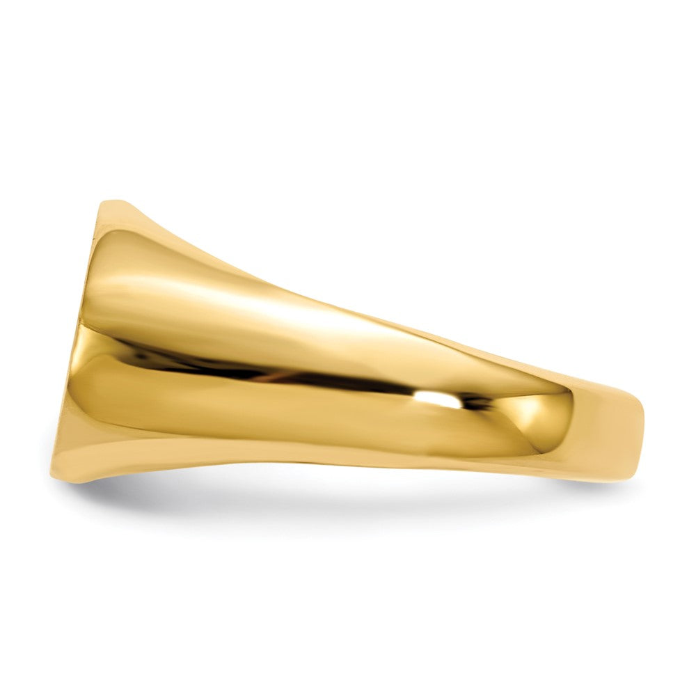 14k 15.0x9.0mm Open Back Signet Ring