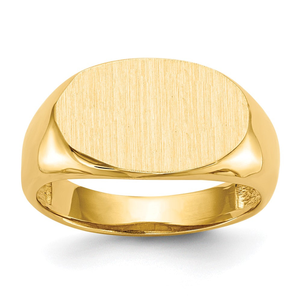 14k 15.0x9.0mm Open Back Signet Ring