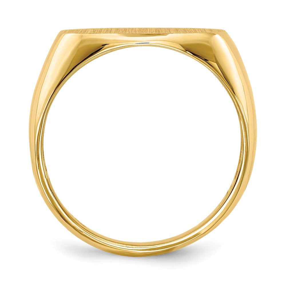 14k 17.0x11.0mm Open Back Mens Signet Ring