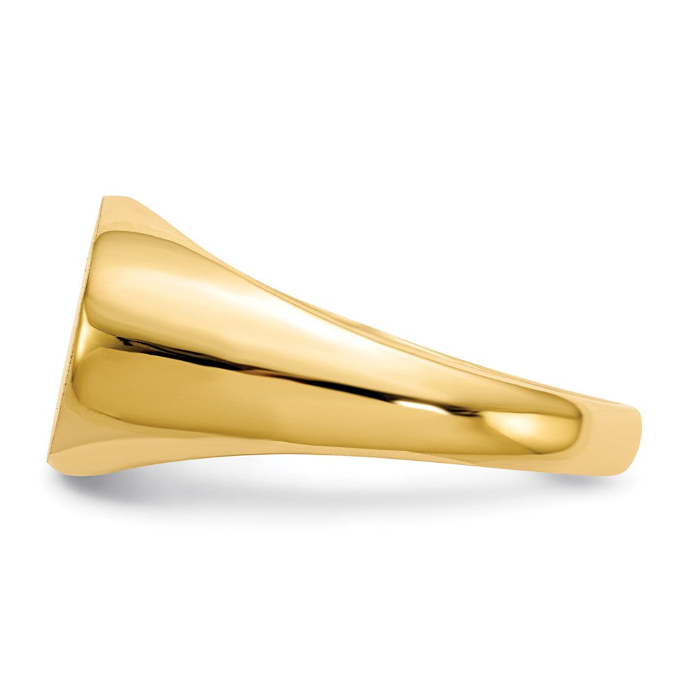 14k 17.0x11.0mm Open Back Mens Signet Ring