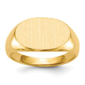 14k 17.0x11.0mm Open Back Mens Signet Ring