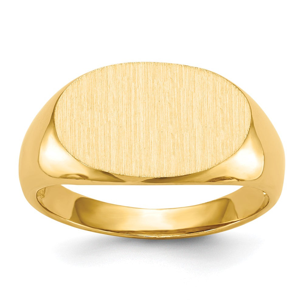 14k 17.0x11.0mm Open Back Mens Signet Ring