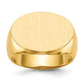 14k 20.5x14.0mm Open Back Mens Signet Ring