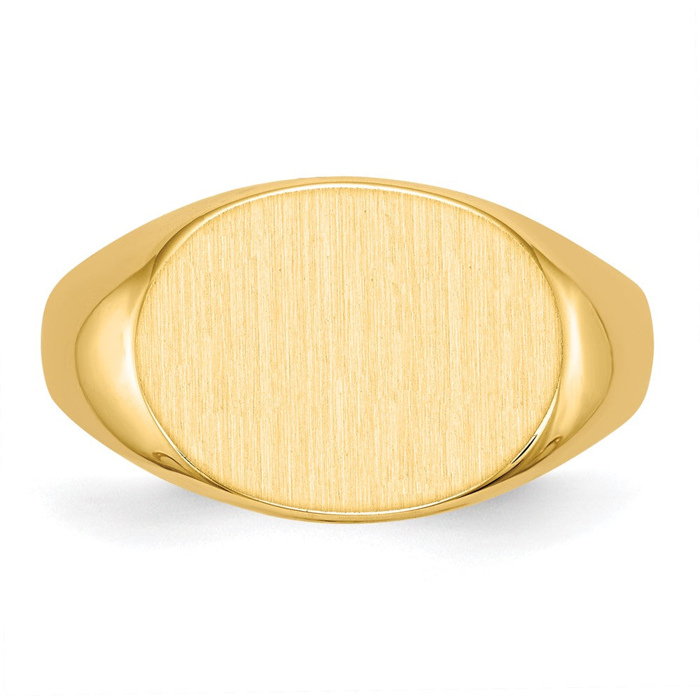14k 16.0x12.0mm Closed Back Mens Signet Ring