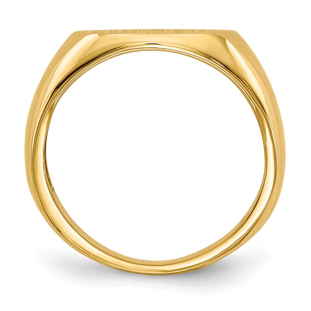 14k 12.5x9.5mm Open Back Signet Ring