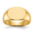 14k 12.5x9.5mm Open Back Signet Ring