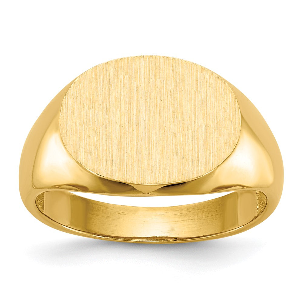 10k 16.0x12.0mm Open Back Mens Signet Ring