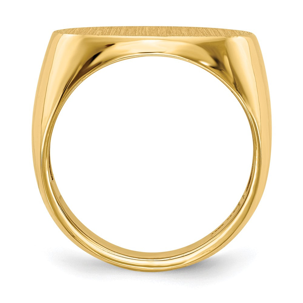 14k 19.0x13.0mm Open Back Mens Signet Ring