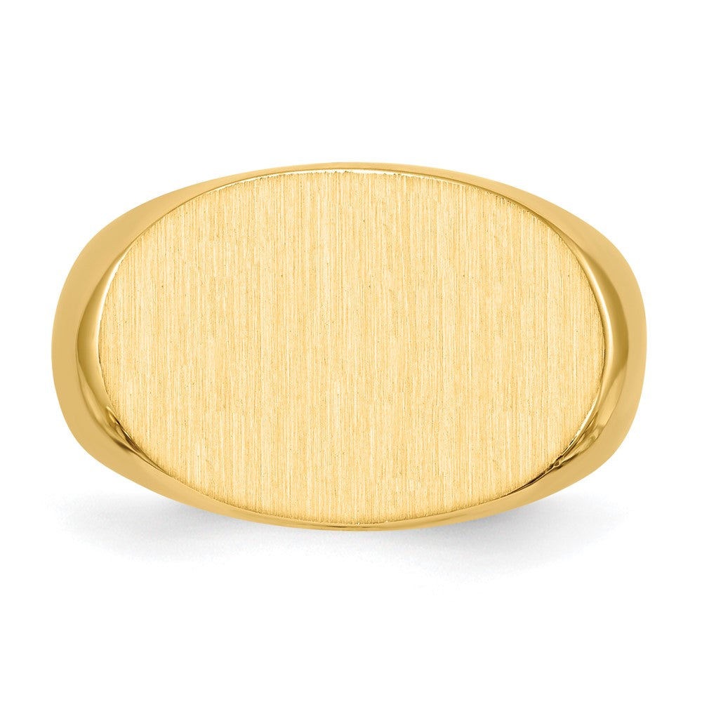 14k 19.0x13.0mm Open Back Mens Signet Ring