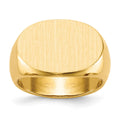 10k 19.0x13.0mm Open Back Mens Signet Ring