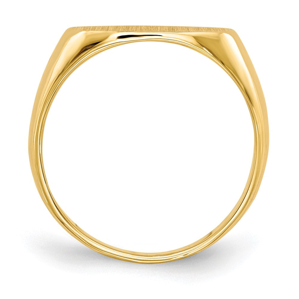 14k 13.0x7.0mm Closed Back Signet Ring