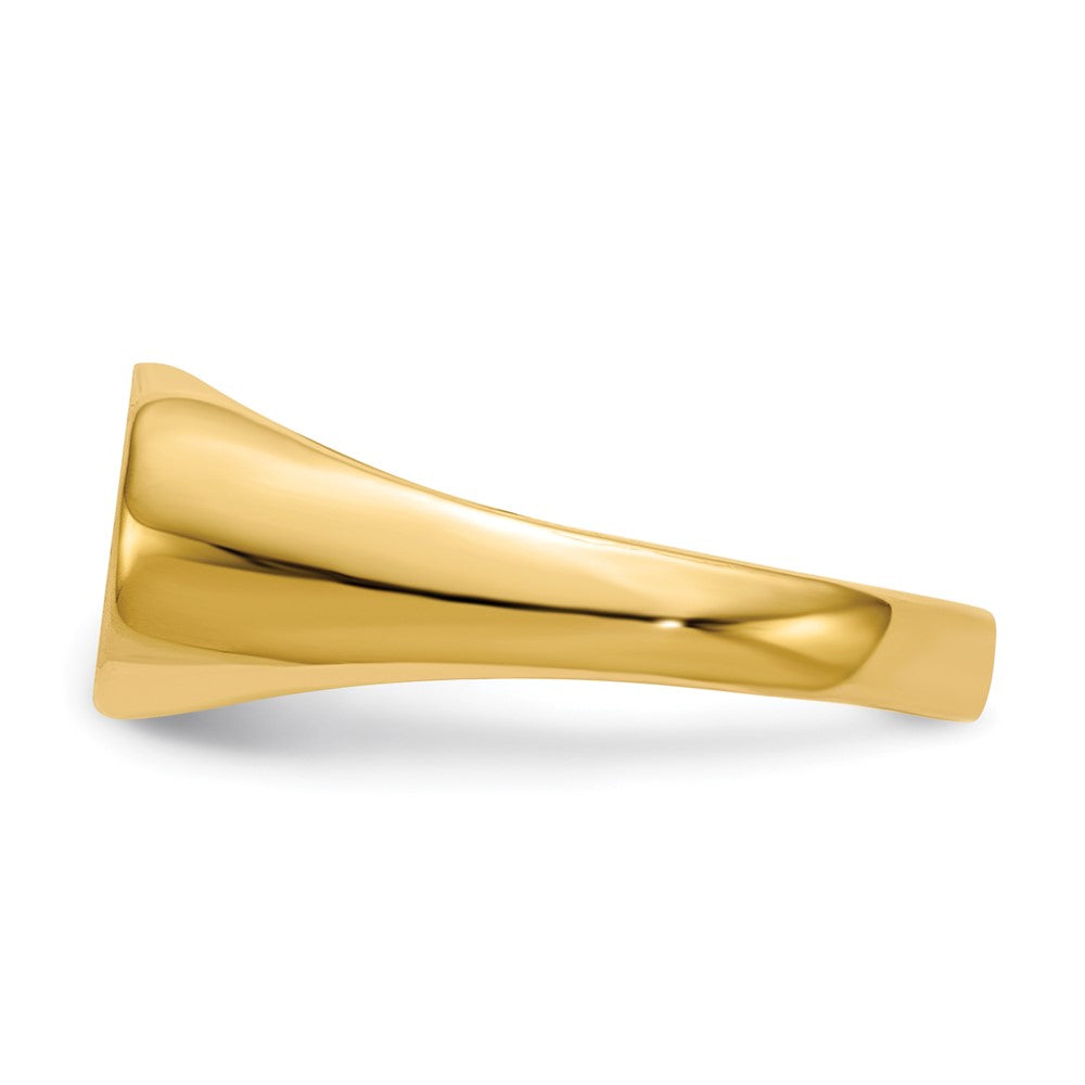 14k 13.0x7.0mm Closed Back Signet Ring