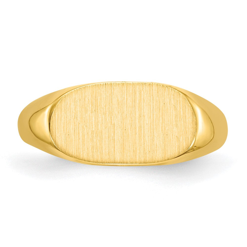 14k 13.0x7.0mm Closed Back Signet Ring