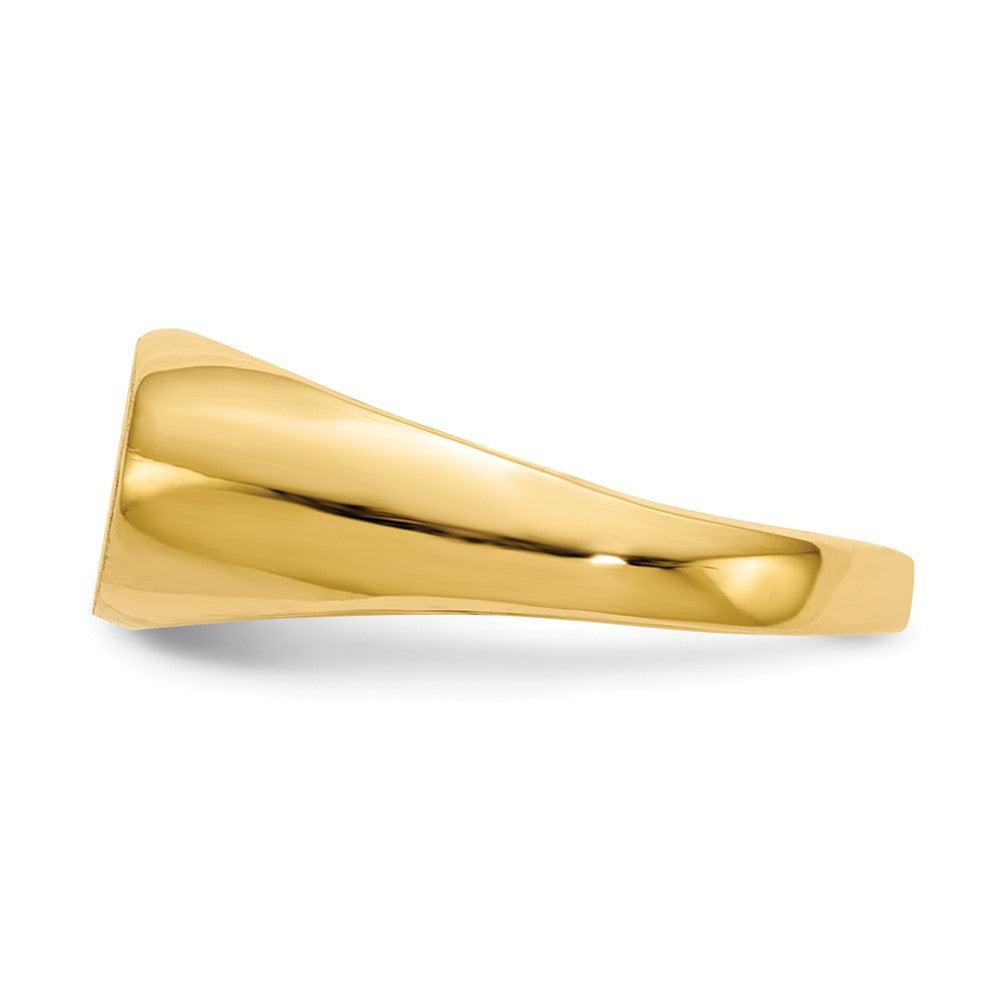 14k 11.0x6.5mm Diamond Open Back Signet Ring Mounting