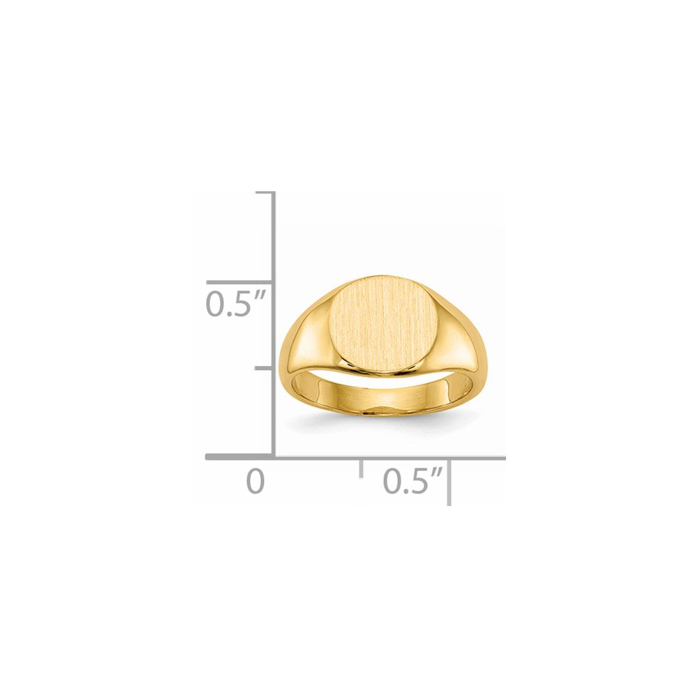 14k 8.5x8.5mm Closed Back Child's Signet Ring