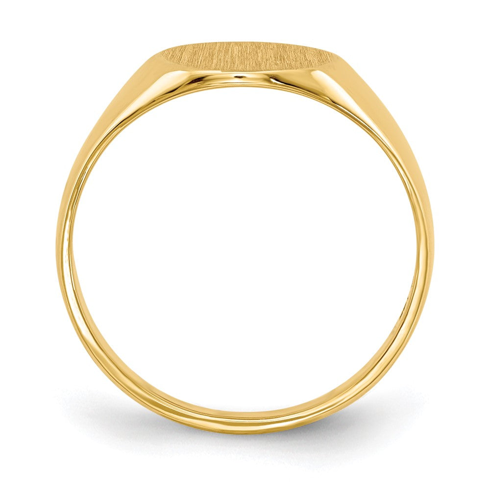 14k 9.5x8.5mm Closed Back Signet Ring