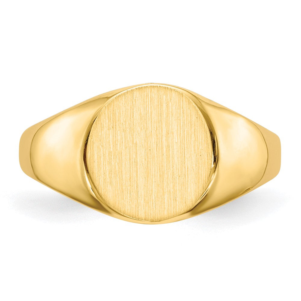 14k 9.5x8.5mm Closed Back Signet Ring