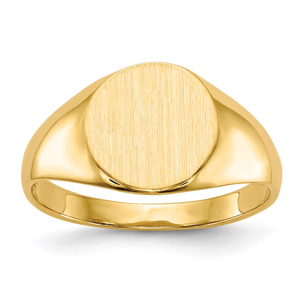 14k 9.5x8.5mm Closed Back Signet Ring