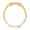10ky 9.5x10.0mm Closed Back Signet Ring
