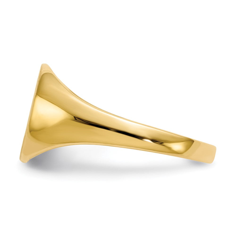 10ky 9.5x10.0mm Closed Back Signet Ring
