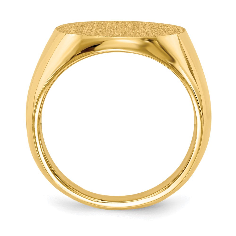 14k 15.5x15.0mm Closed Back Signet Ring