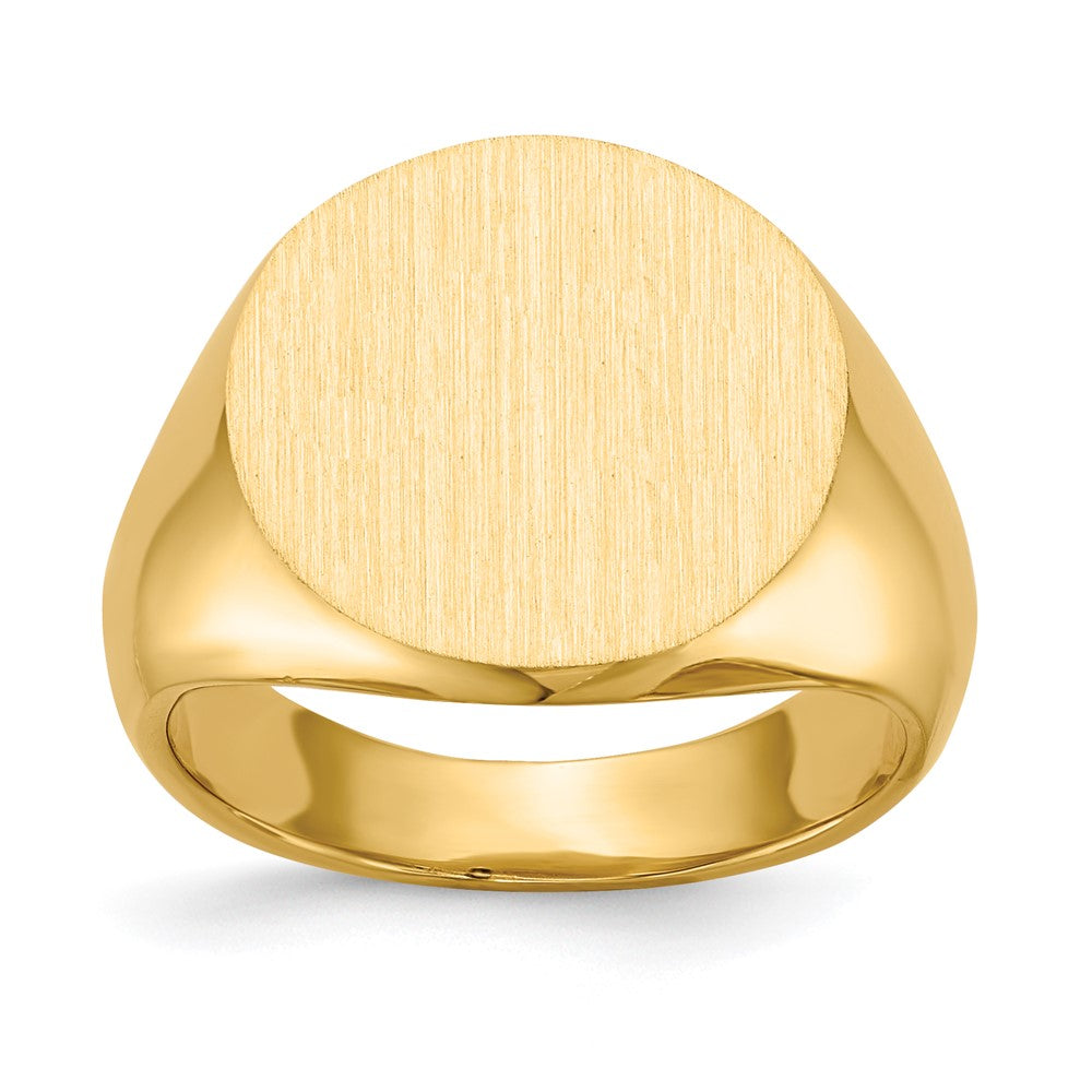 14k 15.5x15.0mm Closed Back Signet Ring