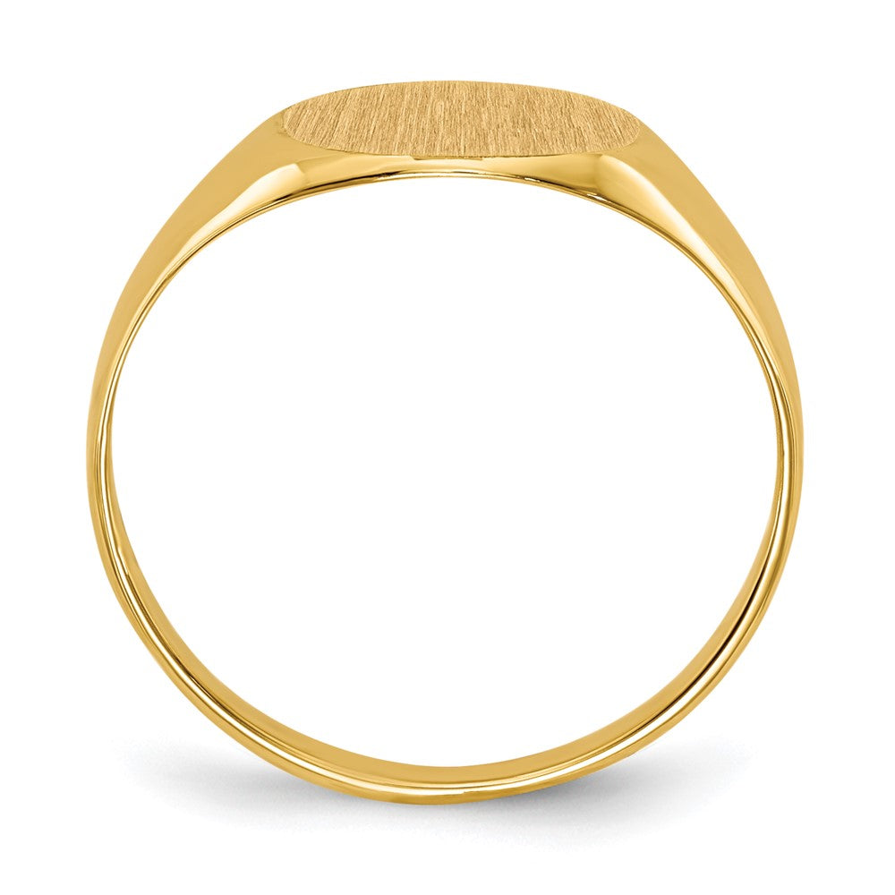 14k 9.5x8.5mm Open Back Signet Ring