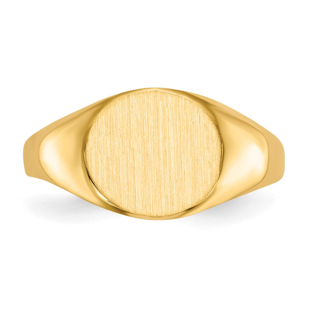 14k 9.5x8.5mm Open Back Signet Ring