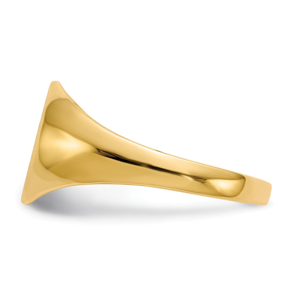 14k 9.5x10.0mm Open Back Signet Ring