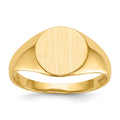 10ky 9.5x10.5mm Open Back Signet Ring