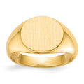 10k 12.5x13.5mm Open Back Mens Signet Ring