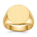 10k 15.0x15.5mm Open Back Signet Ring