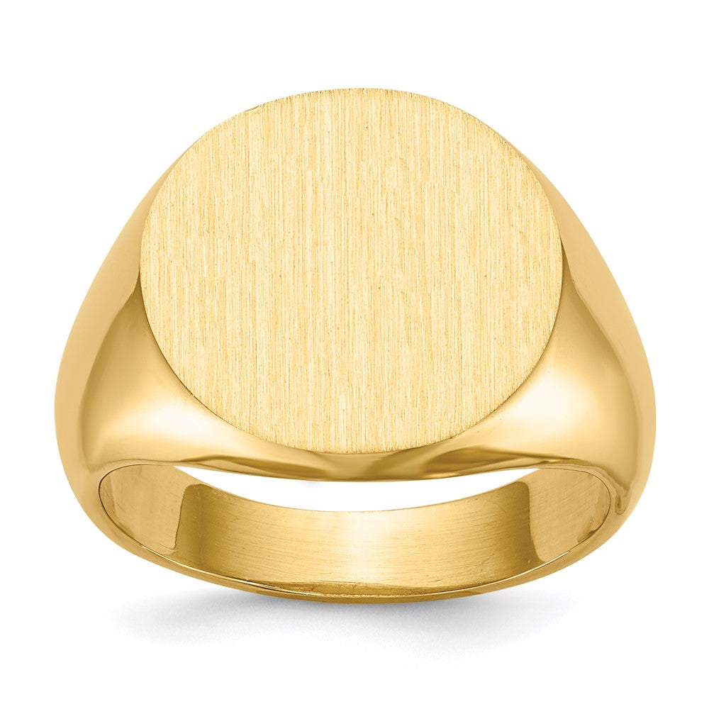 10k 15.0x15.5mm Open Back Signet Ring
