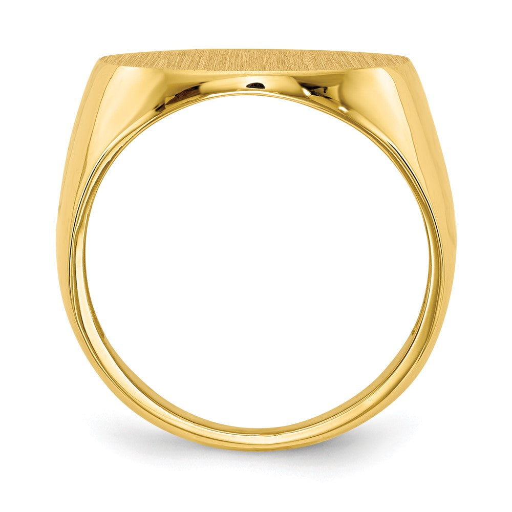 10ky 17.5x18.0mm Open Back Men's Signet Ring