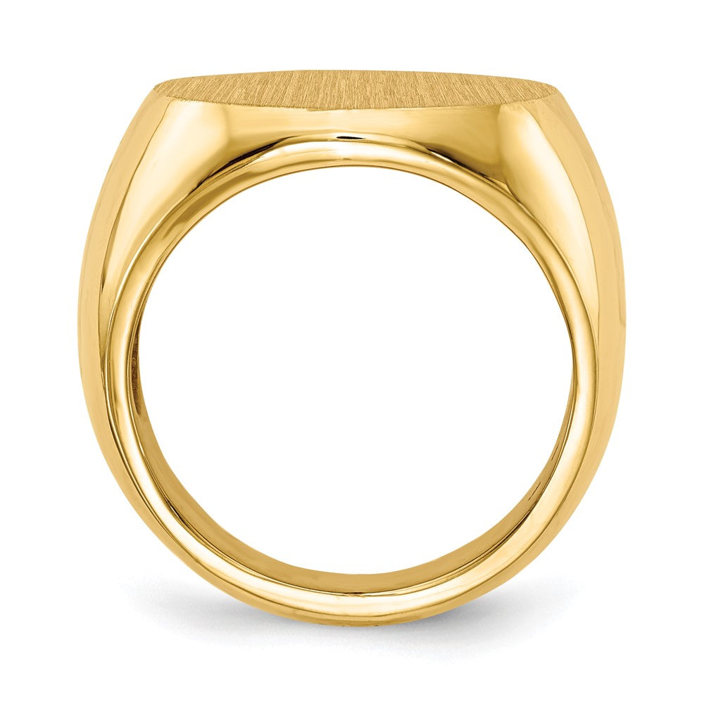 10ky 18.0x18.0mm Open Back Men's Signet Ring