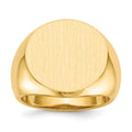 14k 18.0x18.0mm Open Back Mens Signet Ring