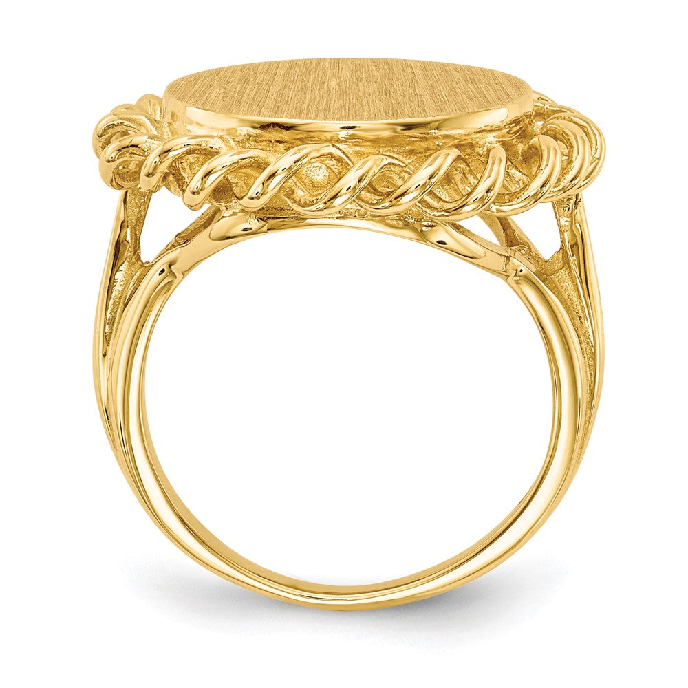 14k 15.0x14.5mm Open Back Signet Ring