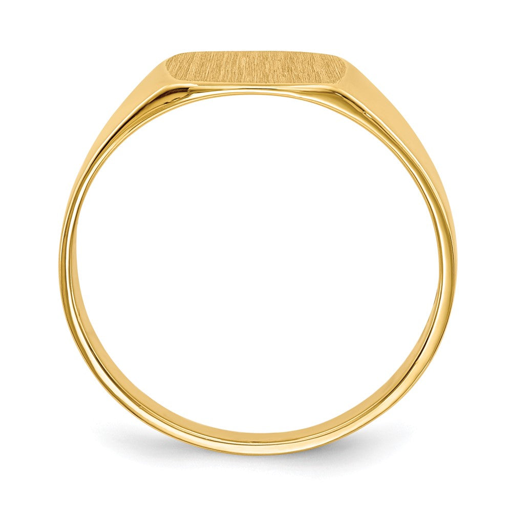 10ky 8.5x9.0mm Closed Back Signet Ring