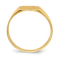 10ky 8.5x9.0mm Closed Back Signet Ring