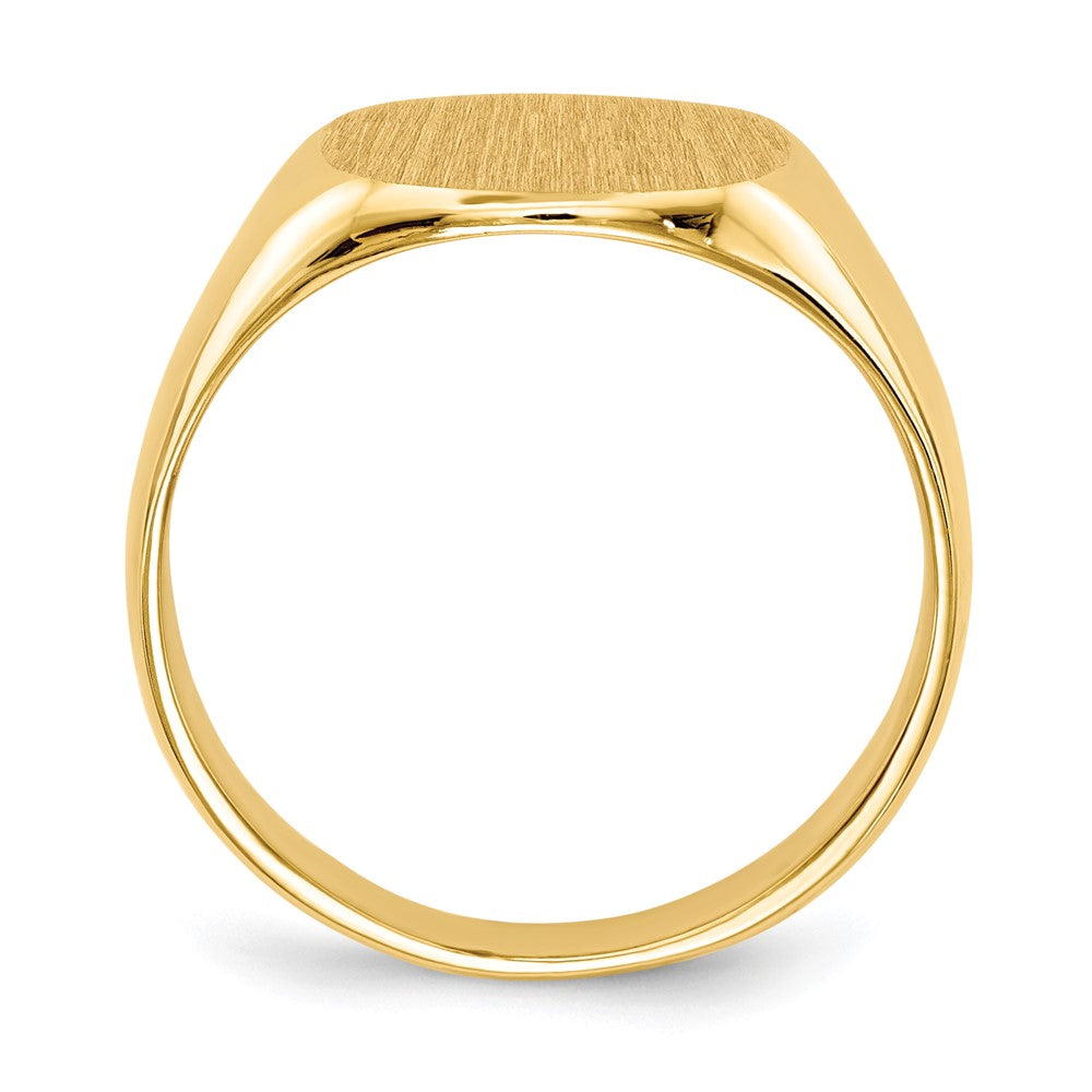 14k 13.5x12.5mm Closed Back Mens Signet Ring