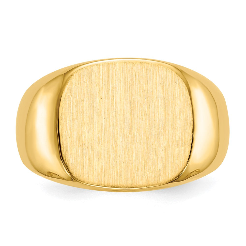 10ky 13.0x15.0mm Closed Back Men's Signet Ring